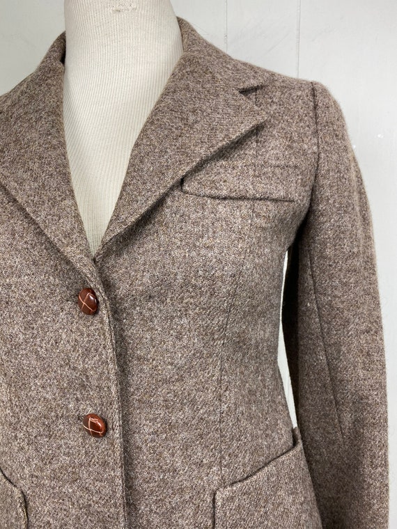 Vintage Larry Levine Wool Tweed Skirt Suit Set - image 3