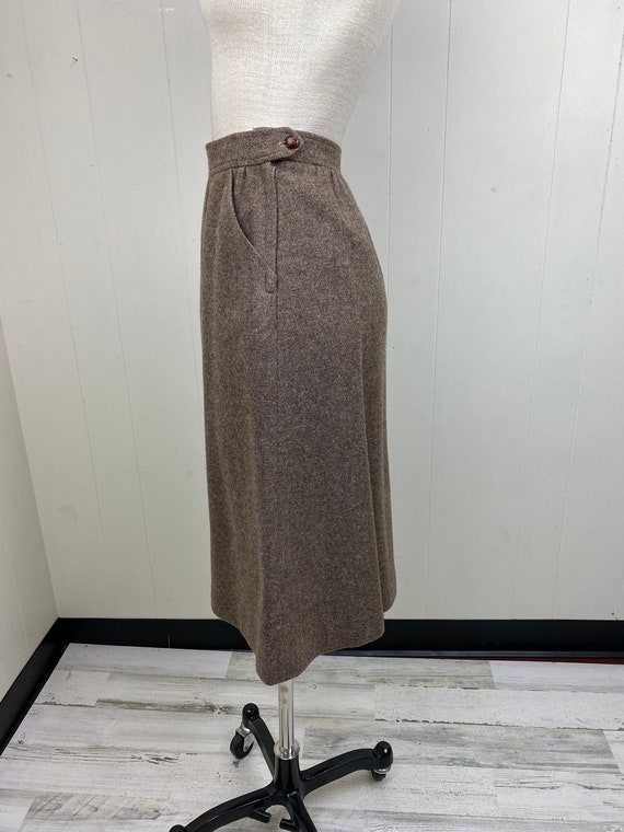 Vintage Larry Levine Wool Tweed Skirt Suit Set - image 8