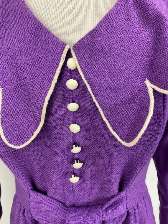 Vintage Sears Fashions Purple with White Peter Pa… - image 5