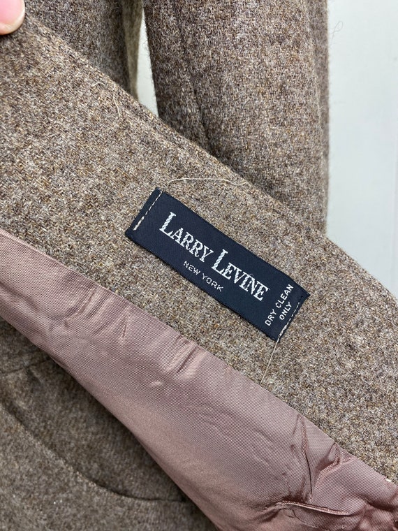 Vintage Larry Levine Wool Tweed Skirt Suit Set - image 10