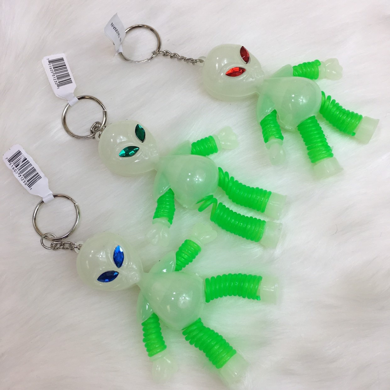 Vintage Deadstock NWT 90's Glow-in-the-dark Stretchy Limbs Alien