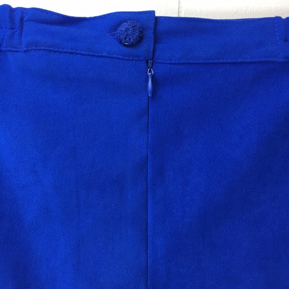 Vintage 90s Royal Blue Fringe Skirt - image 4