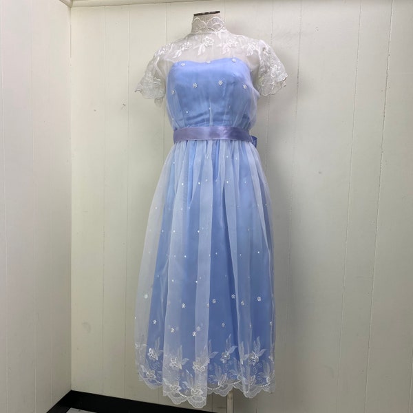 A-line Floor-Length Chiffon Pleated Dress Periwinkle main image 1