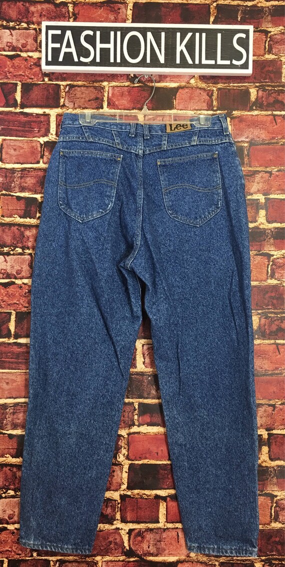 Vintage 80's Lee High Waisted Mom Jeans 14P - image 3