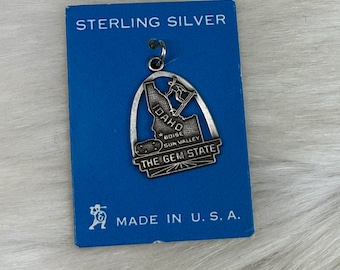 Vintage Fort Inc. Sterling Silver Idaho State Charm Made in USA Deadstock NEW
