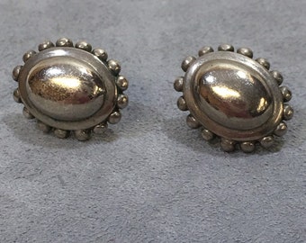 Vintage sterling silver minimalist stud earrings
