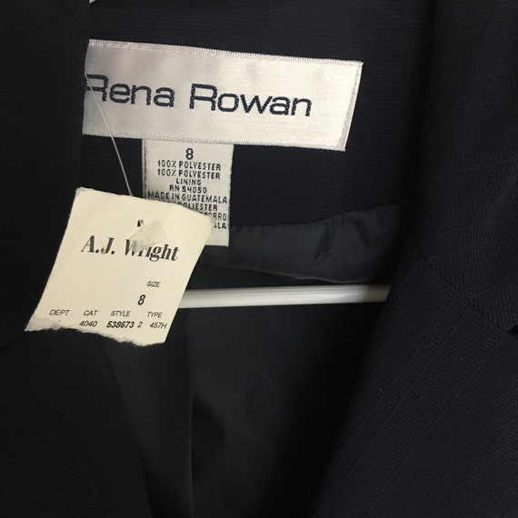 Vintage NWT Deadstock Navy Blue Rena Rowan Blazer… - image 5