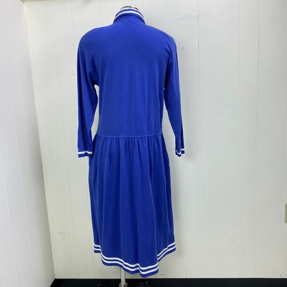 Vintage 90s Talbots Blue & White Tennis Dress Med… - image 6