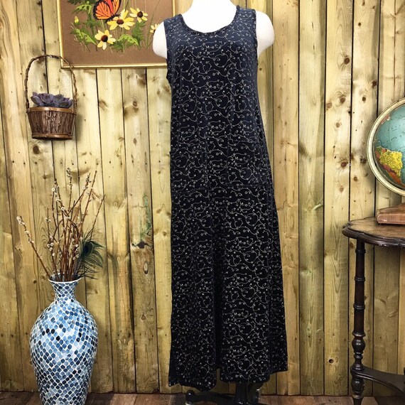 Vintage 90s Claudia D. Black Velour 