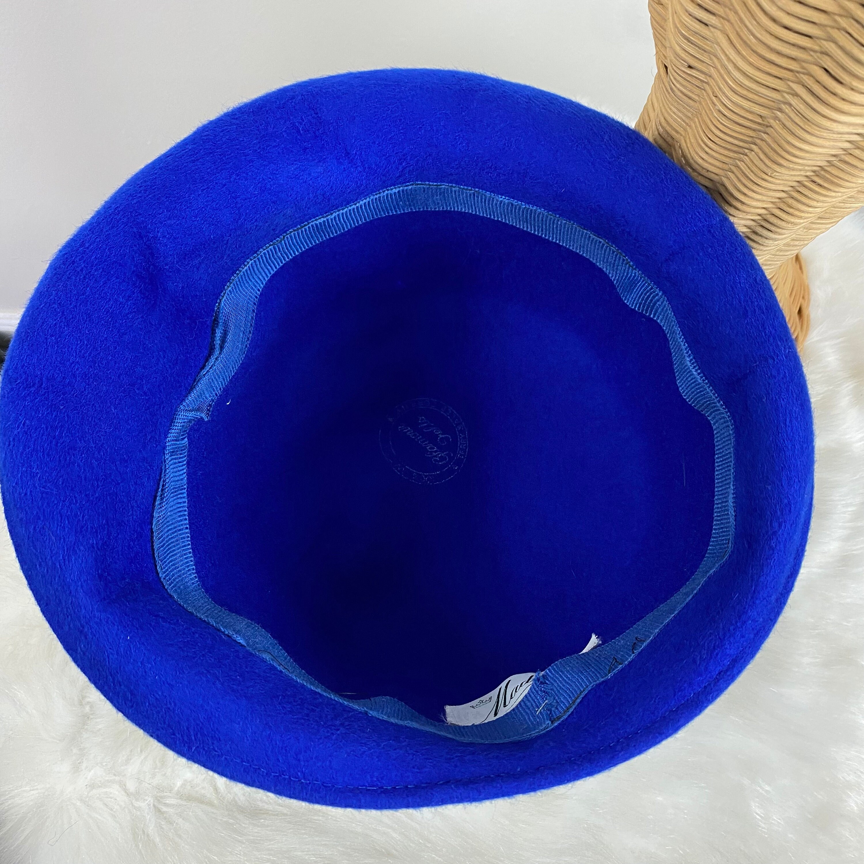 Vintage Madeline Glamour Felts Terry Sales Corp Royal Blue w/ Green Wool Catalogue | The Winter Show main image 4