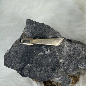 Vintage Monogram D Initial Men&#39;s Alligator Tie Clip Gold Tone