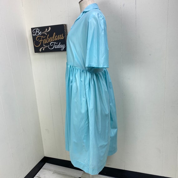 Vintage Blue Shirtwaist Style Nightgown - image 7