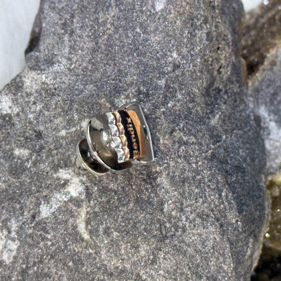 Vintage CTO 10K Gold Bendix Pin w/ Emerald Stone … - image 4