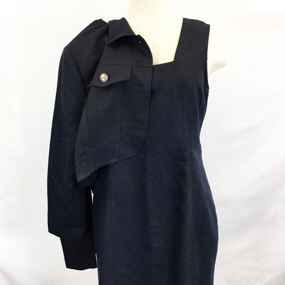 Vintage 80s 90s Black Jacket & Sleeveless Dress S… - image 3