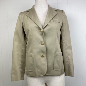 Vintage Larry Levine Tan Khaki Blazer Made in USA