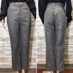 Vintage 80&#39;s 90&#39;s Gray CHIC high waisted denim jeans
