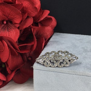 Vintage Art Deco Sterling Silver & Marcasite Brooch