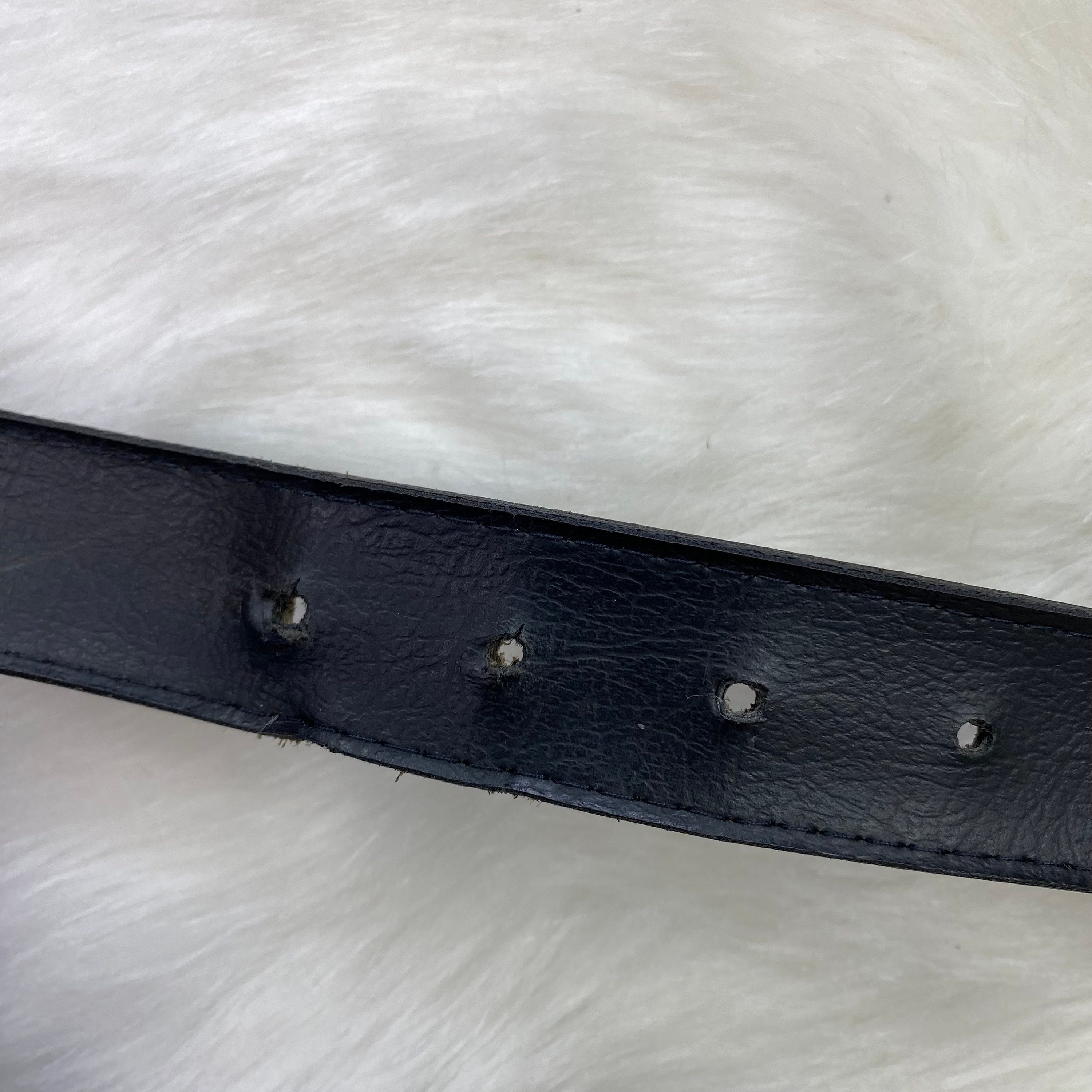 Vintage Accessories by Pearl Genuine Leather Belt Black 