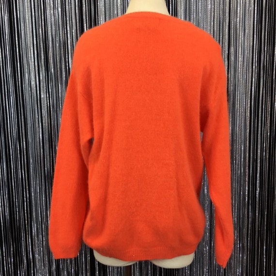 Vintage Orange Lambswool /& Angora Blend Sweater
