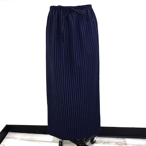 Vintage 90s Eve Adams Blue Pinstripe Skirt Small Free Shipping image 1