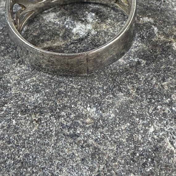 Sterling Silver Open Scrollwork Ring Size 7.75 - image 8