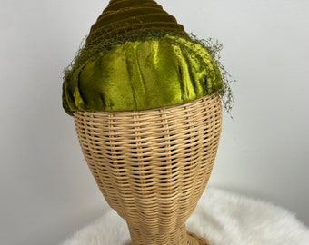 Vintage Dark Navy Vintage Woven Straw Wicker Hat Made in USA  display picture 1