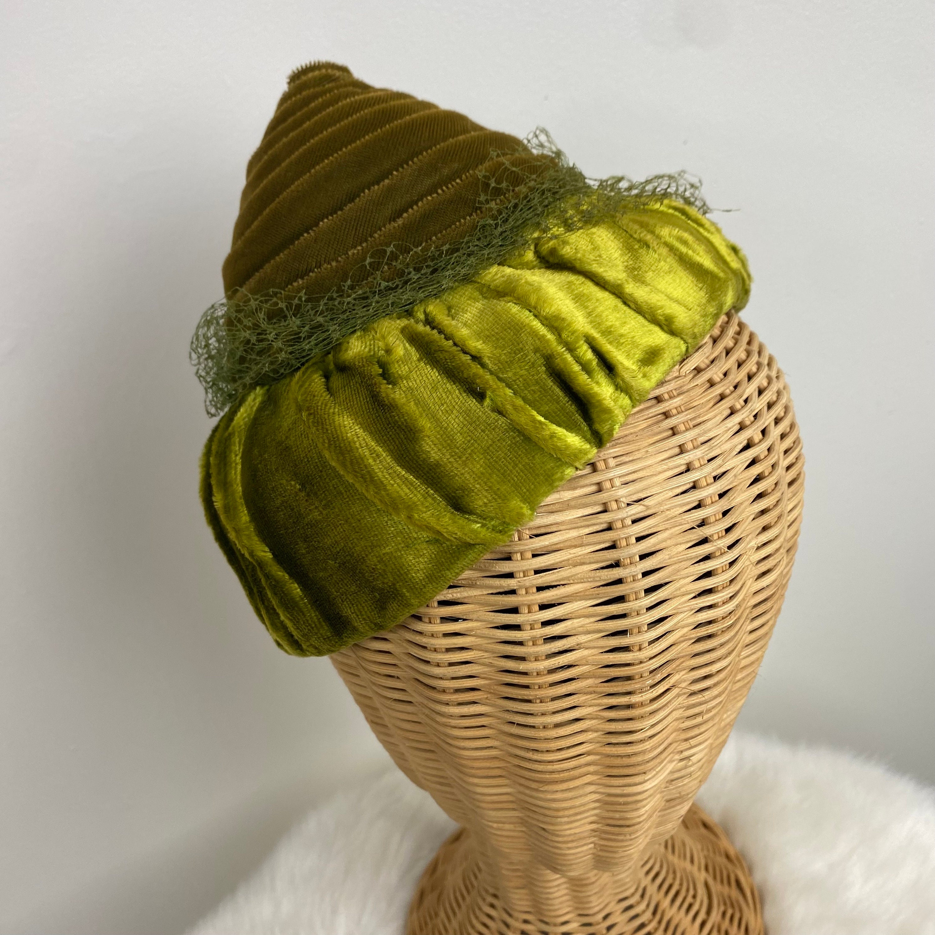Vintage 60s Green Swirl Hat Genie Dome Birdcage - Etsy