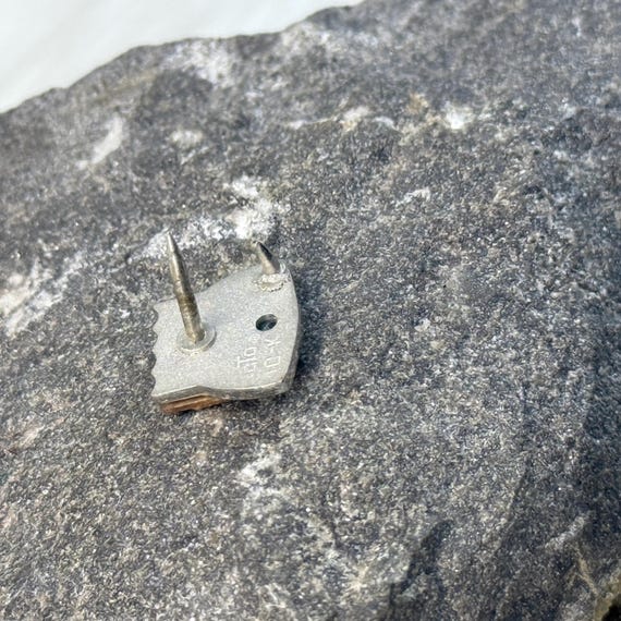 Vintage CTO 10K Gold Bendix Pin w/ Emerald Stone … - image 8