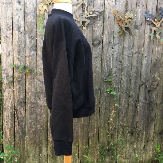 Vintage 80s Black Giovanni Sweatshirt Large, Free… - image 5