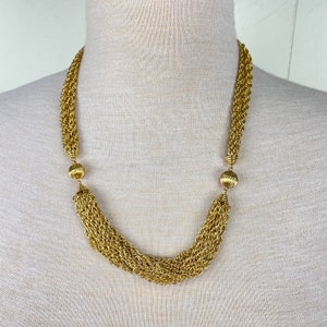 Vintage Multi-chain gold tone necklace image 1