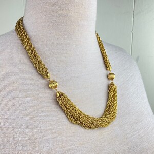 Vintage Multi-chain gold tone necklace image 4