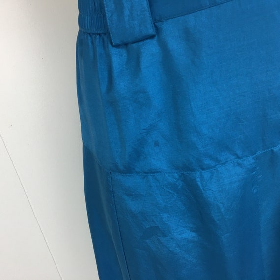 Vintage Leslie Fay Blue Shimmer A-Line Skirt / Sm… - image 2