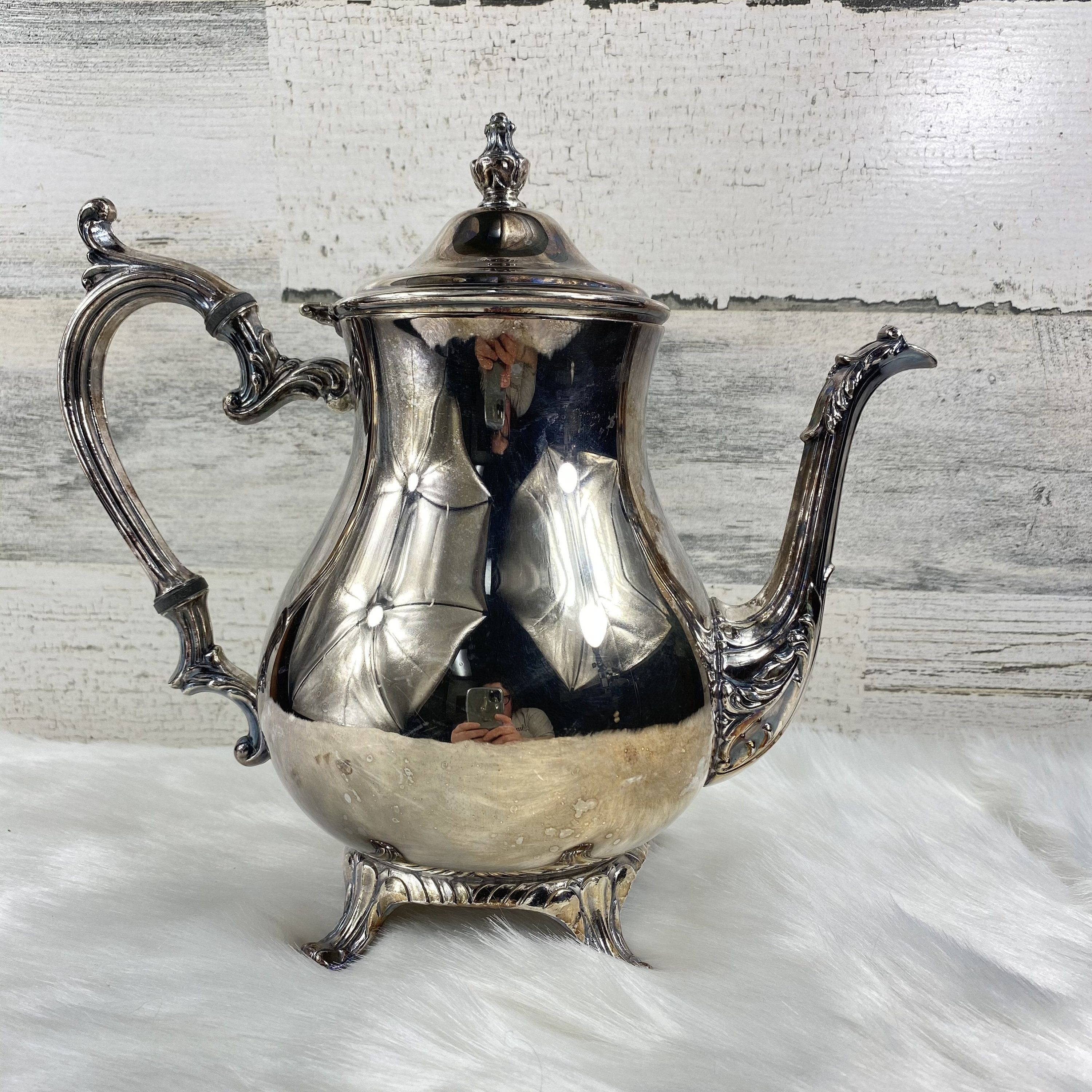 Vintage WM Rogers Silver-plate Coffee Pot Pitcher - Series Number