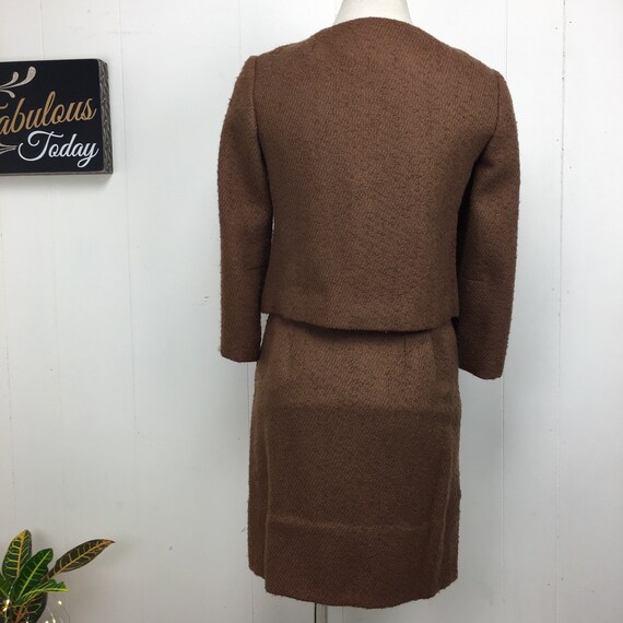 Vintage 60s That DEVONBROOK Look Brown Skirt Suit… - image 9