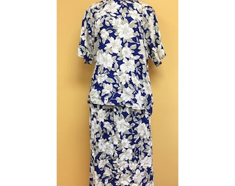 Vintage Country Sophisticates by Pendleton Floral Flower Skirt Set Size 16
