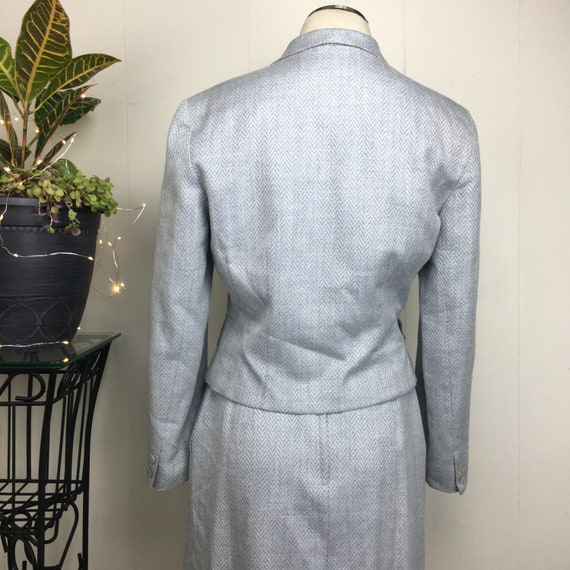Vintage Blue & White Two Piece Suit - image 9