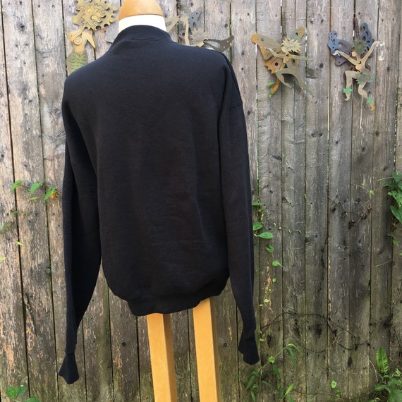 Vintage 80s Black Giovanni Sweatshirt Large, Free… - image 6