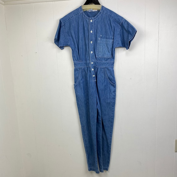 Vintage 80s Calvin Klein Denim Jumpsuit Petite 100