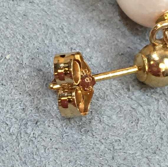 Vintage 14K 585 Gold Dangle & Drop Pearl Earrings - image 3