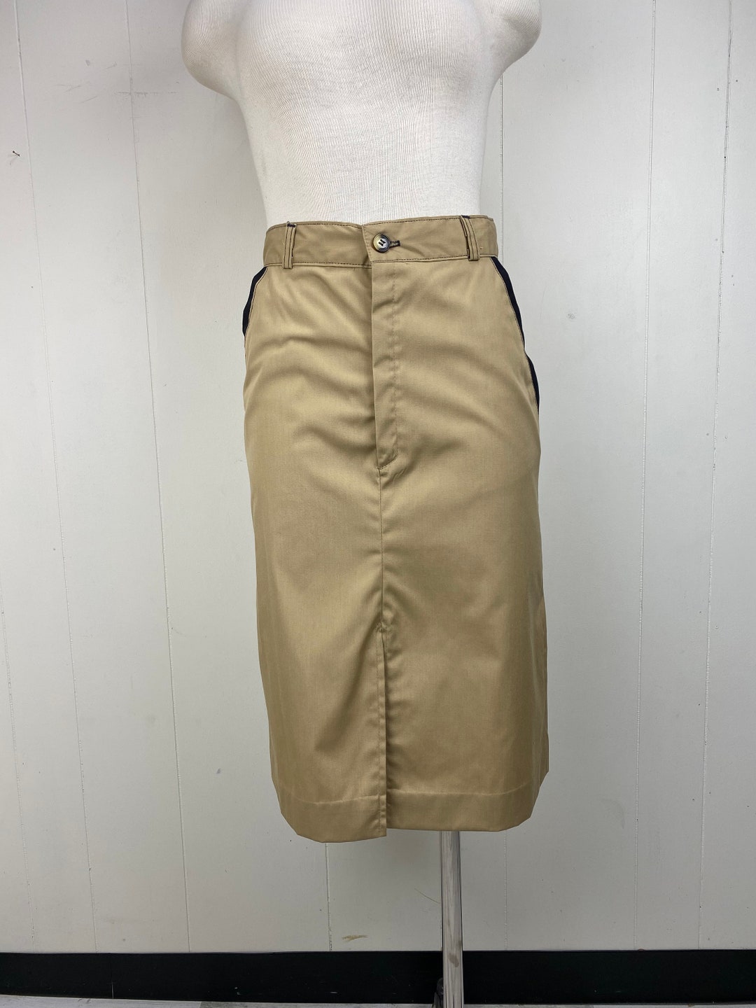 Vintage Pacific Play Togs of California 70s Tan W/ Black Trim Skirt Size 5 Etsy