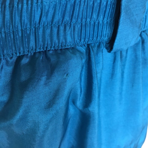 Vintage Leslie Fay Blue Shimmer A-Line Skirt / Sm… - image 3