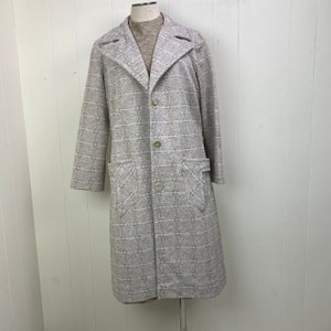 Vintage 70s Lari Lane Beige Matching Dress & Jacket Set Size 16