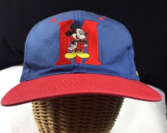 Vintage 90s Mickey Mouse Disney Snapback Cap