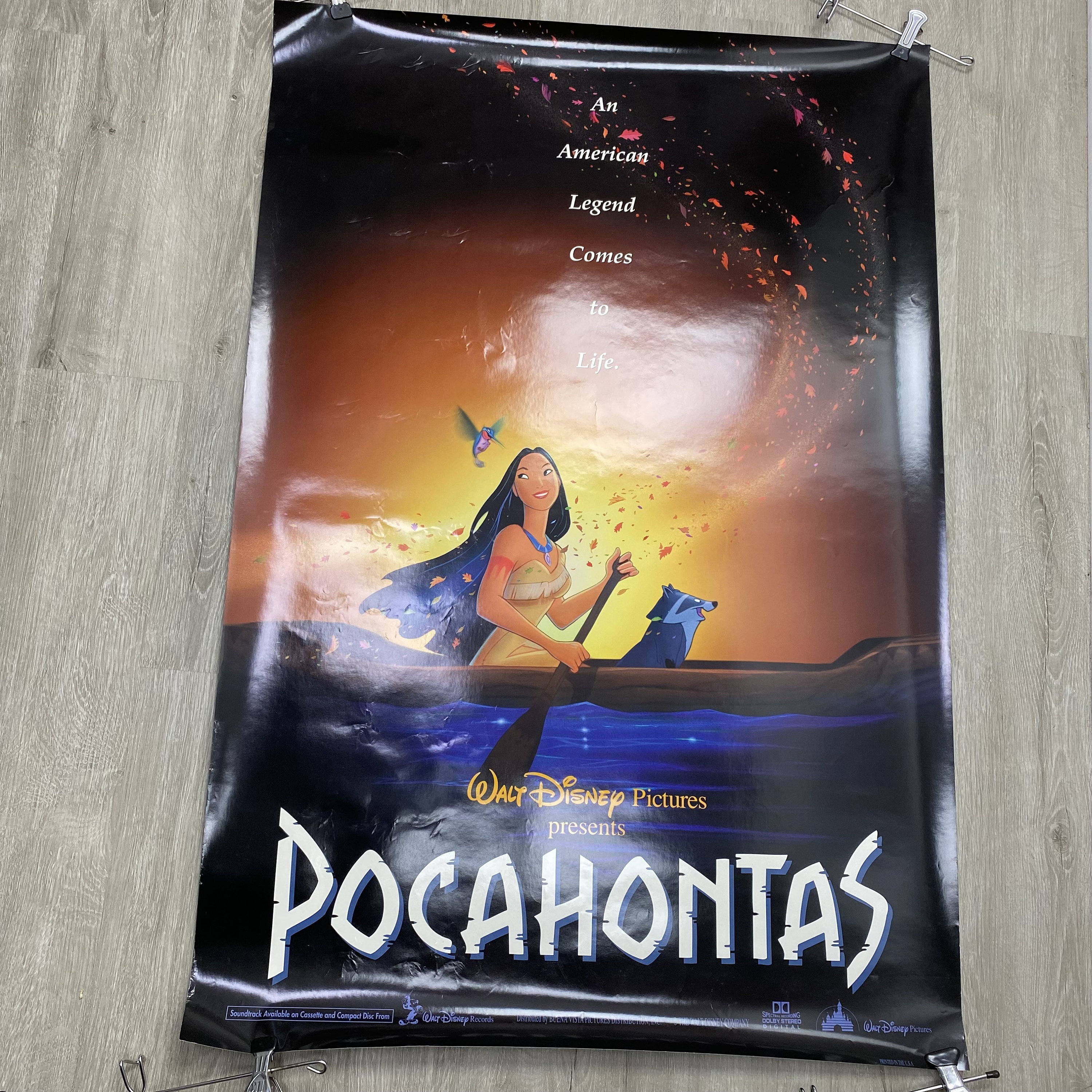 Vintage Original Movie Pocahontas Double Sided 27
