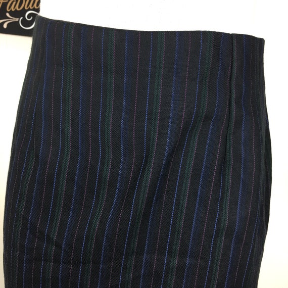 Vintage 90s Tracy Evans Vertical Pinstripe Pencil… - image 2