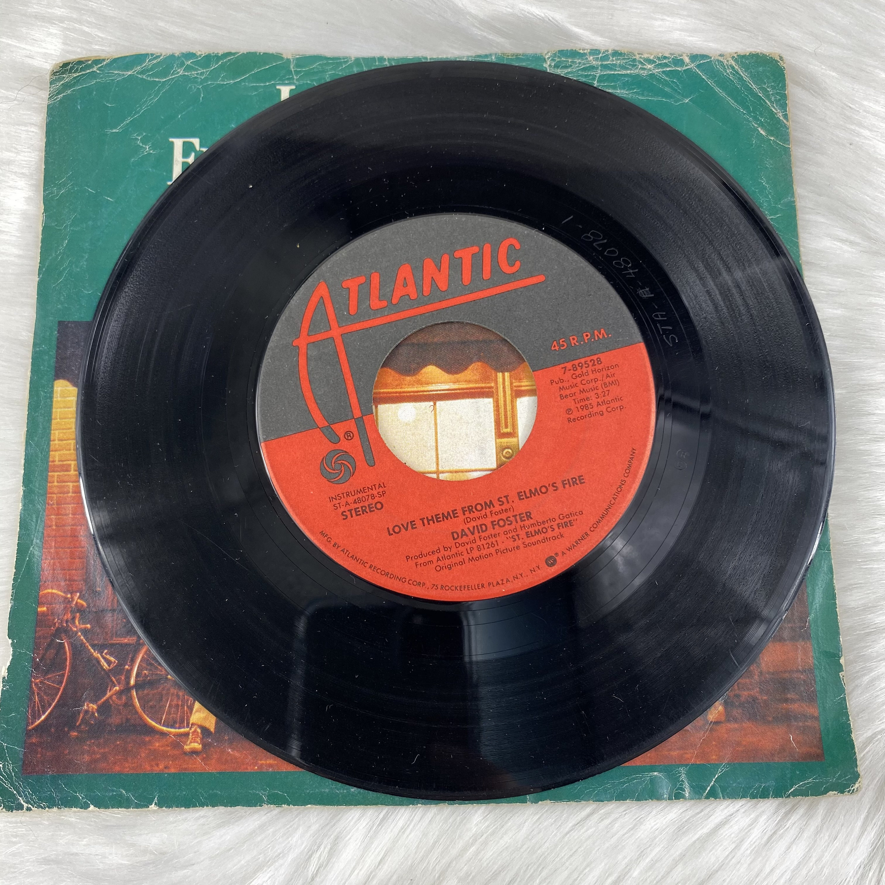 Love Theme From St. Elmo's Fire 45 RPM Atlantic Records 1985 (used