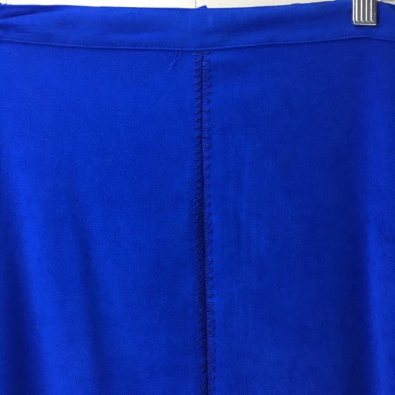 Vintage 90s Royal Blue Fringe Skirt - image 8