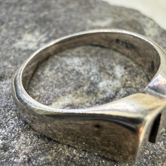 Sterling Silver M Initial Statement Ring 7.25 - image 12