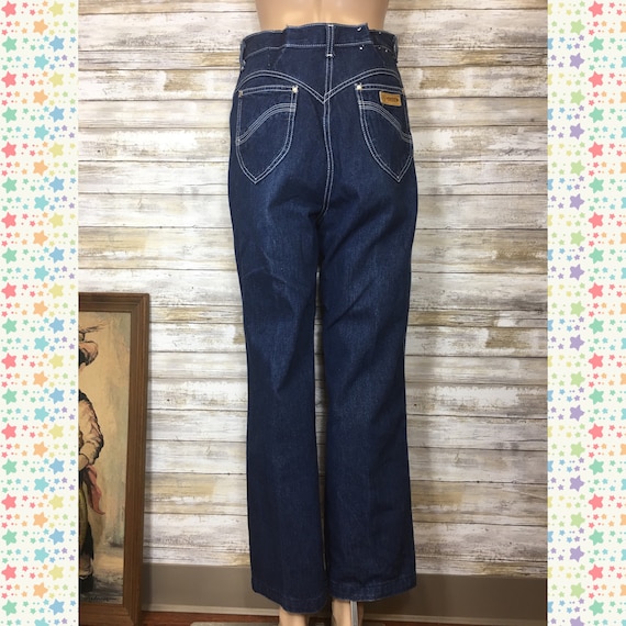 Vintage 80's P.S. Gitano High Waisted Dark Wash 1… - image 3