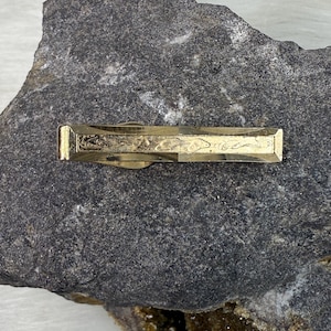 Vintage Swank Gold Tone Alligator Tie Clip